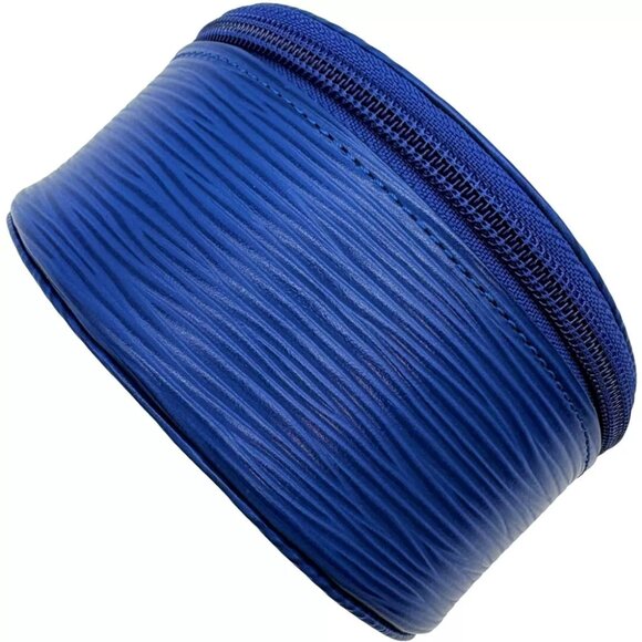 Authentic LOUIS VUITTON Epi Jewelry Case Accessory M48205 Blue Leather #36635896 - Picture 10 of 13